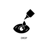 drop concept line icon. Simple element illustration. drop concept outline symbol design. vector