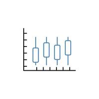 candlestick chart concept line icon. Simple element illustration. candlestick chart concept outline symbol design. vector