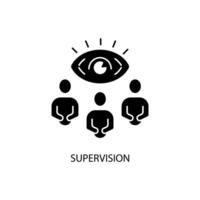 supervision concept line icon. Simple element illustration. supervision concept outline symbol design. vector