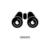 observe concept line icon. Simple element illustration. observe concept outline symbol design. vector