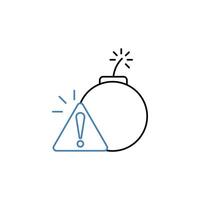 risk concept line icon. Simple element illustration. risk concept outline symbol design. vector