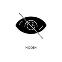 hidden concept line icon. Simple element illustration. hidden concept outline symbol design. vector