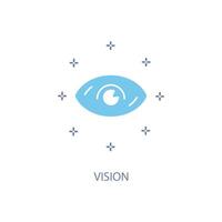 vision concept line icon. Simple element illustration. vision concept outline symbol design. vector