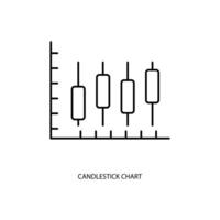 candlestick chart concept line icon. Simple element illustration. candlestick chart concept outline symbol design. vector