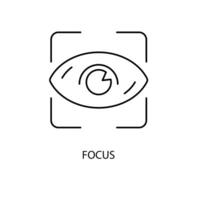 focus concept line icon. Simple element illustration. focus concept outline symbol design. vector