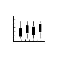 candlestick chart concept line icon. Simple element illustration. candlestick chart concept outline symbol design. vector