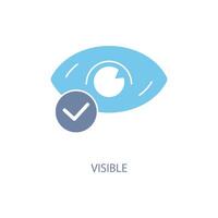 visible concept line icon. Simple element illustration. visible concept outline symbol design. vector