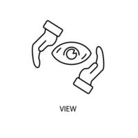 view concept line icon. Simple element illustration. view concept outline symbol design. vector