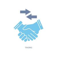 trading concept line icon. Simple element illustration. trading concept outline symbol design. vector