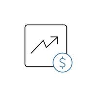 Stock concept line icon. Simple element illustration. Stock concept outline symbol design. vector