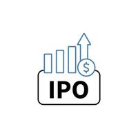 ipo concept line icon. Simple element illustration. ipo concept outline symbol design. vector