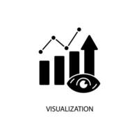 visualization concept line icon. Simple element illustration. visualization concept outline symbol design. vector