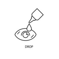 drop concept line icon. Simple element illustration. drop concept outline symbol design. vector