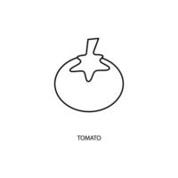 tomato concept line icon. Simple element illustration. tomato concept outline symbol design. vector