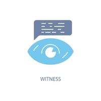 witness concept line icon. Simple element illustration. witness concept outline symbol design. vector