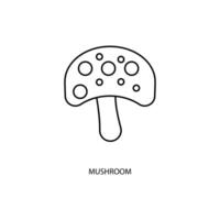 mushroom concept line icon. Simple element illustration. mushroom concept outline symbol design. vector