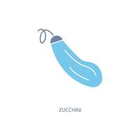 zucchini concept line icon. Simple element illustration. zucchini concept outline symbol design. vector