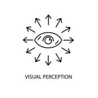 visual perception concept line icon. Simple element illustration. visual perception concept outline symbol design. vector