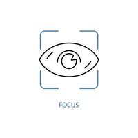 focus concept line icon. Simple element illustration. focus concept outline symbol design. vector