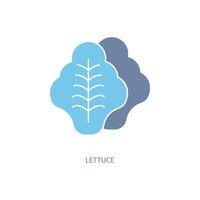 lettuce concept line icon. Simple element illustration. lettuce concept outline symbol design. vector