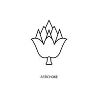 artichoke concept line icon. Simple element illustration. artichoke concept outline symbol design. vector