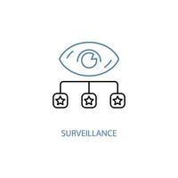 surveillance icons set. Set of editable stroke icons.Vector set of surveillance vector