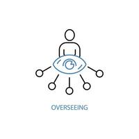 overseeing concept line icon. Simple element illustration. overseeing concept outline symbol design. vector