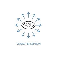 visual perception concept line icon. Simple element illustration. visual perception concept outline symbol design. vector