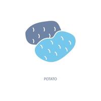 potato concept line icon. Simple element illustration. potato concept outline symbol design. vector