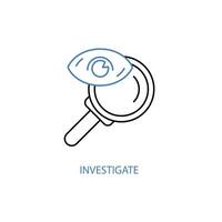 investigate concept line icon. Simple element illustration. investigate concept outline symbol design. vector