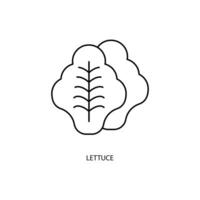 lettuce concept line icon. Simple element illustration. lettuce concept outline symbol design. vector