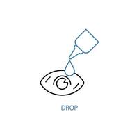 drop concept line icon. Simple element illustration. drop concept outline symbol design. vector