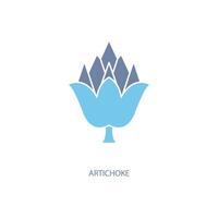artichoke concept line icon. Simple element illustration. artichoke concept outline symbol design. vector