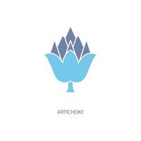 artichoke concept line icon. Simple element illustration. artichoke concept outline symbol design. vector