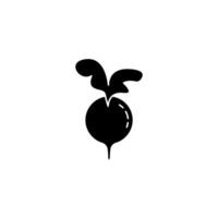 radish concept line icon. Simple element illustration. radish concept outline symbol design. vector