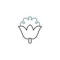 cauliflower concept line icon. Simple element illustration. cauliflower concept outline symbol design. vector