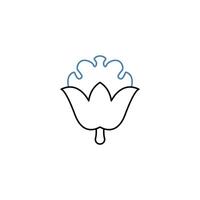 cauliflower concept line icon. Simple element illustration. cauliflower concept outline symbol design. vector