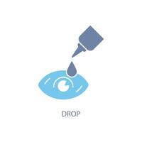 drop concept line icon. Simple element illustration. drop concept outline symbol design. vector