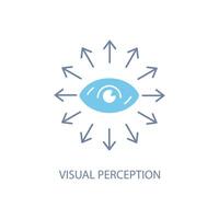 visual perception concept line icon. Simple element illustration. visual perception concept outline symbol design. vector