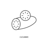 cucumber concept line icon. Simple element illustration. cucumber concept outline symbol design. vector