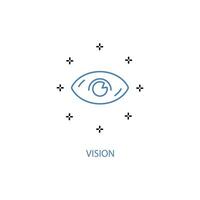 vision concept line icon. Simple element illustration. vision concept outline symbol design. vector