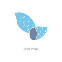 sweet potato concept line icon. Simple element illustration. sweet potato concept outline symbol design. vector