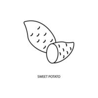 sweet potato concept line icon. Simple element illustration. sweet potato concept outline symbol design. vector