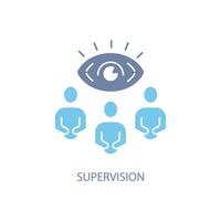 supervision concept line icon. Simple element illustration. supervision concept outline symbol design. vector