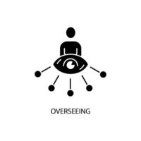 overseeing concept line icon. Simple element illustration. overseeing concept outline symbol design. vector