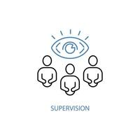 supervision concept line icon. Simple element illustration. supervision concept outline symbol design. vector