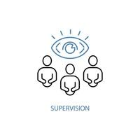 supervision concept line icon. Simple element illustration. supervision concept outline symbol design. vector