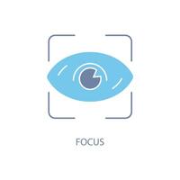 focus concept line icon. Simple element illustration. focus concept outline symbol design. vector