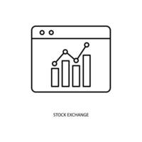 stock exchange concept line icon. Simple element illustration. stock exchange concept outline symbol design. vector