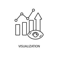 visualization concept line icon. Simple element illustration. visualization concept outline symbol design. vector